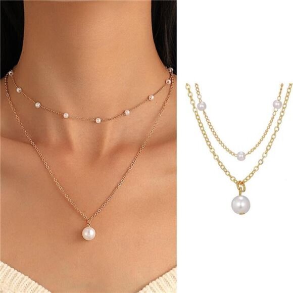 16-Piece Gold Pendant Necklace Set – Minimalist Fashion Jewelry Collection - Picture 5 of 6